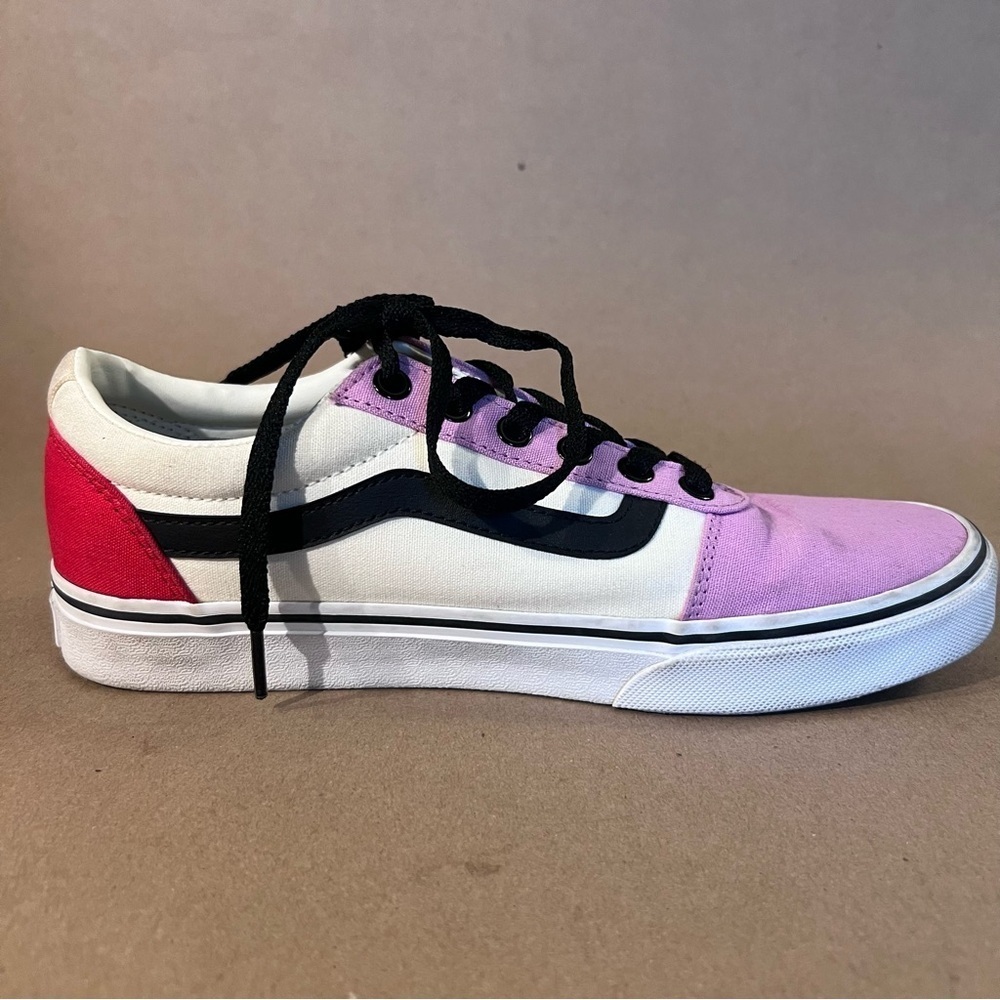 Vans Old Skool Womens Low Top Lace up Skate Sneaker Shoes Multi-Color Sz US 8.5
